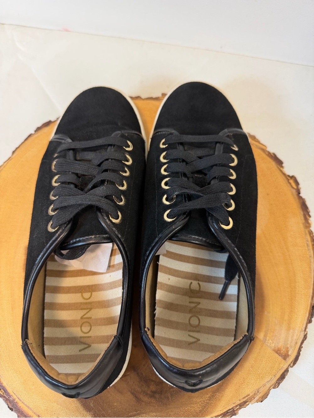 Vionic Brinley sneakers black suede Lace Up Comfort Arch Women’s Size 6.5 - Picture 7 of 9